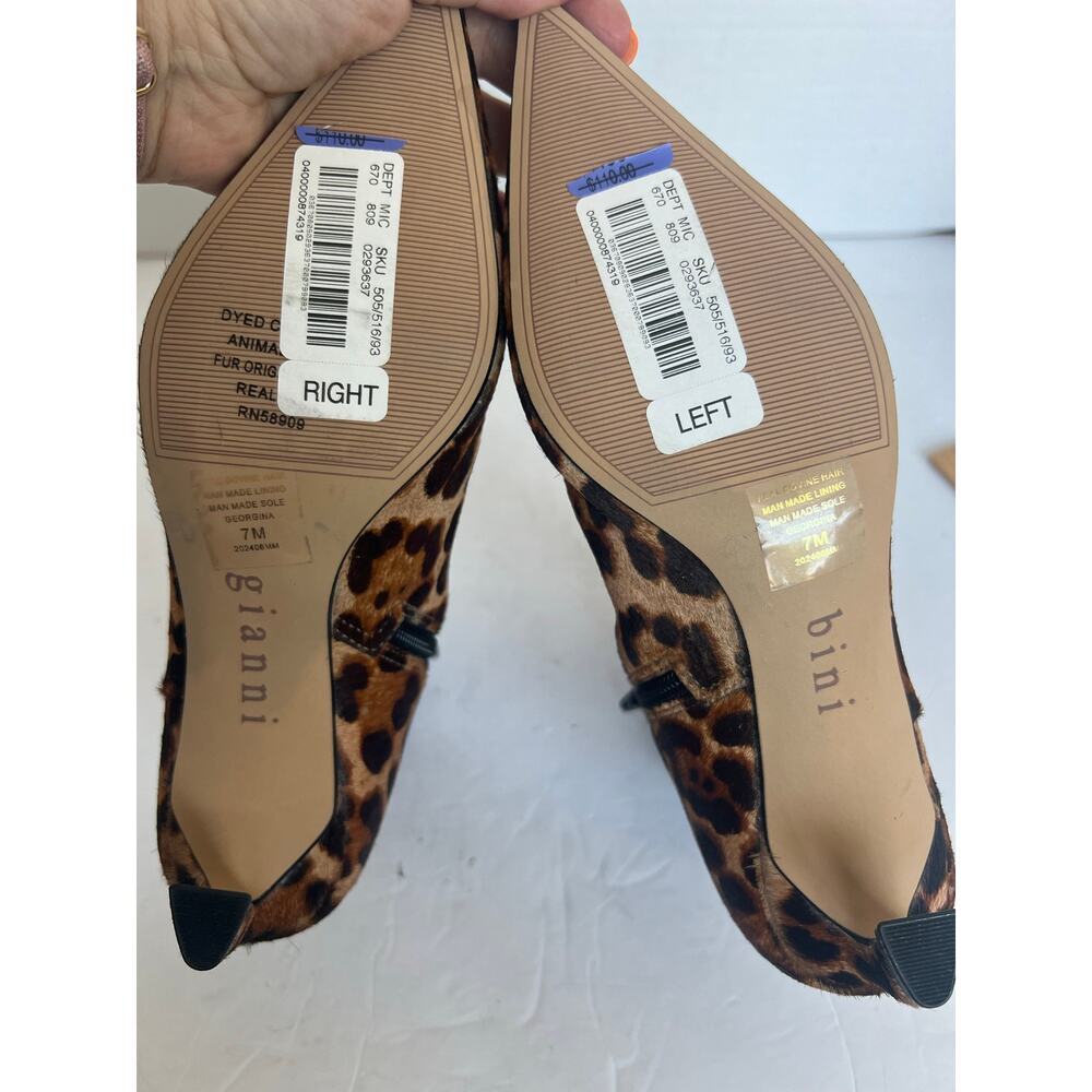 Gianni Bini Leopard Print Ankle Boots - Picture 9 of 12